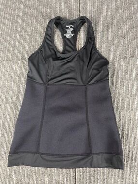 Zaggora Women's Black Thermal Activation Racerback Tank Top Neoprene Panel